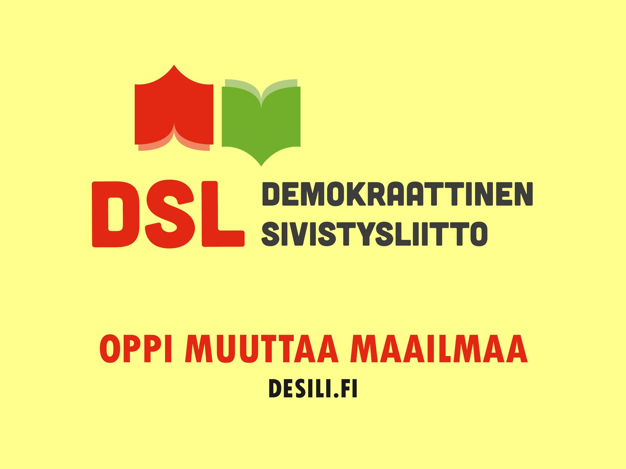 Mainos Demokraattinen sivistysliitto DSL