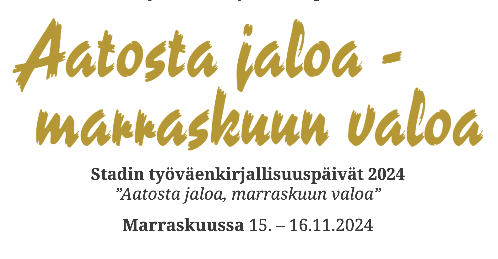 Stadin työväenkirjallisuuspäivät