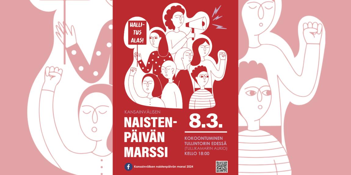 Naistenpäivän marssi Tampere 2024