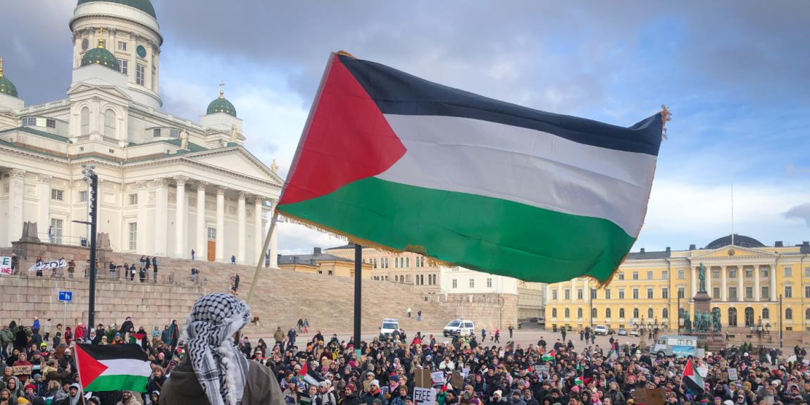 Palestiina tukimielenosoitus Helsinki 20.10.2023 Kuva Emma Grönqvist