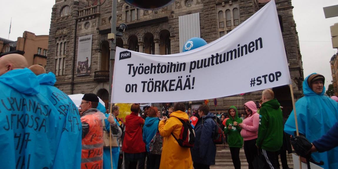 Stop!-mielenosoitus Helsingissä syyskuussa 2015. Kuva Toivo Koivisto