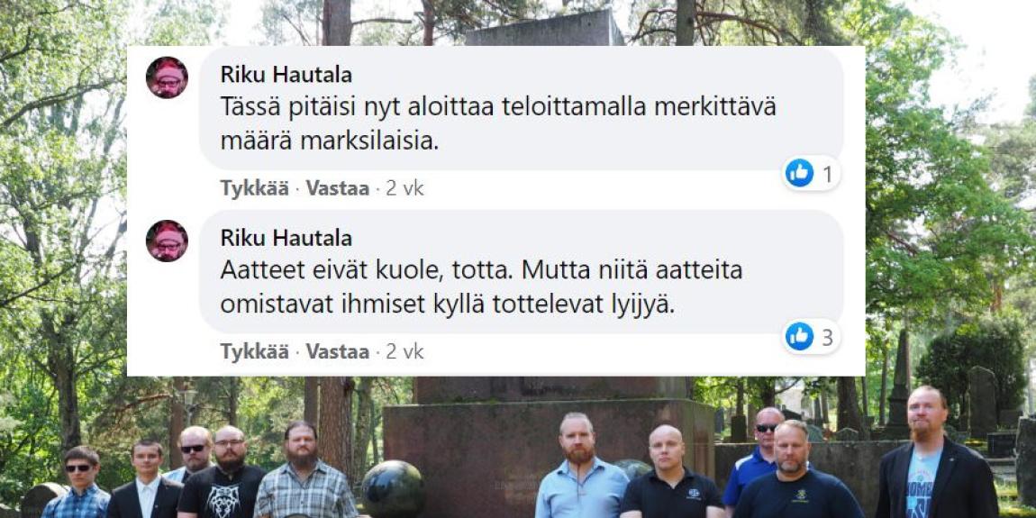 Suomen Sisu Riku Hautalan kannanotto marxilaisia vastaan 06 2020 kuvakaappaus 