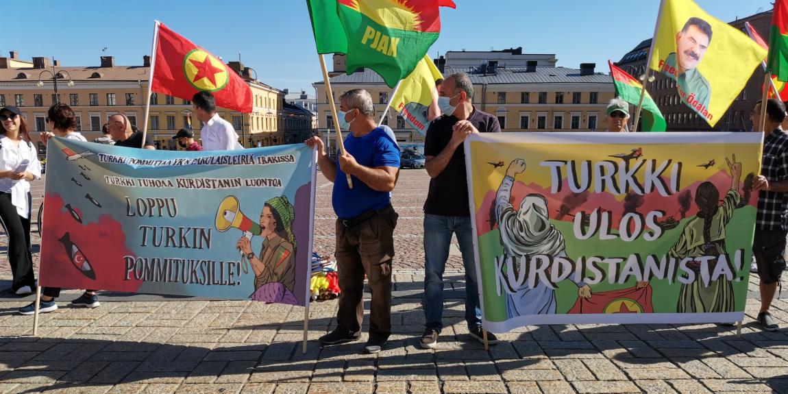 Turkki ulos Kurdistanista mielenosoitus Helsinki 3.7.2021 kuva 1 Jiri Mäntysalo
