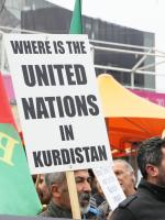 Rally against Turkish attacks against Kurds fighting Islamic State 29 August 2015 pic John Englart