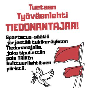 Tuetaa työväenlehti Tiedonantajaa