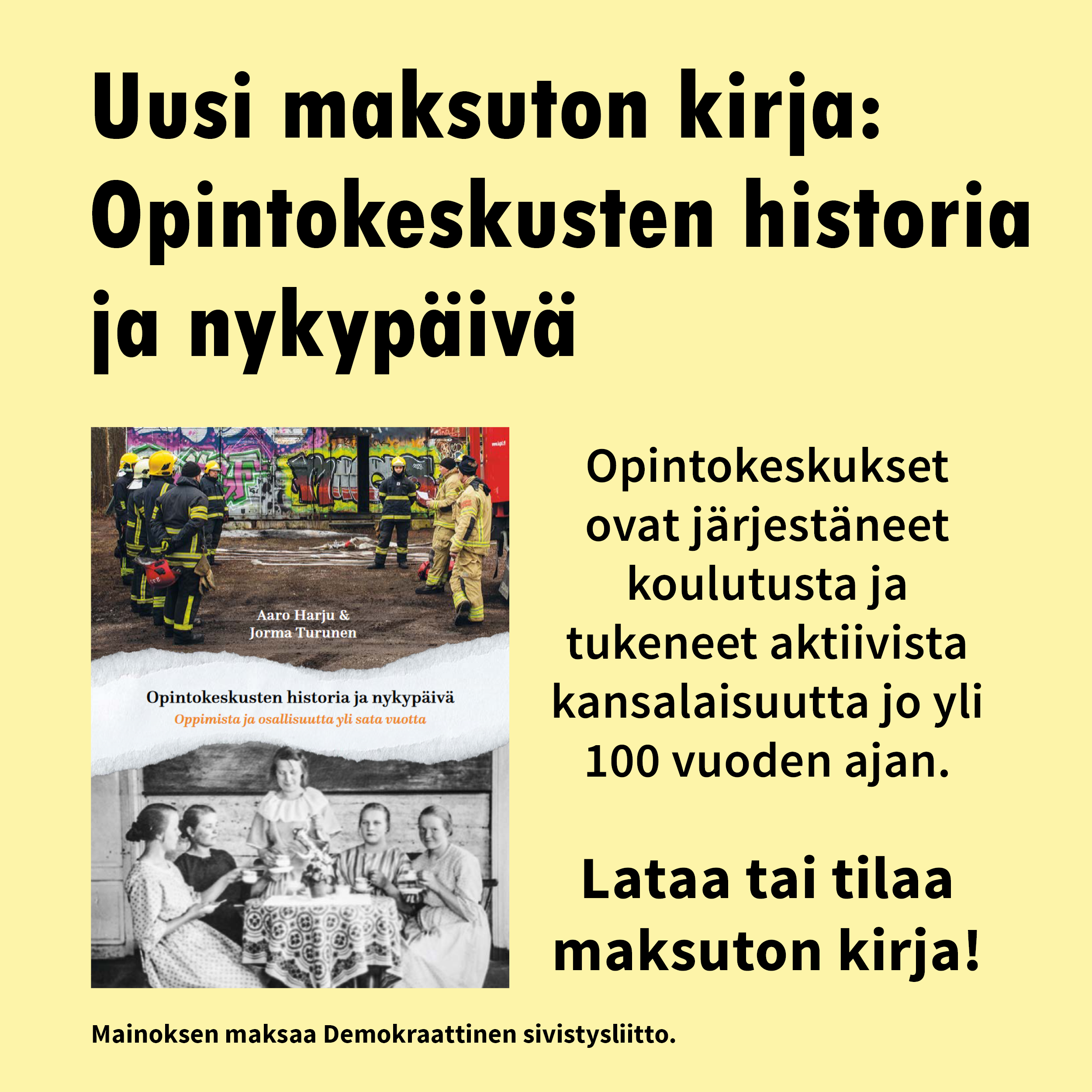 Mainos DSL opintokeskusten historia ja nykypäivä