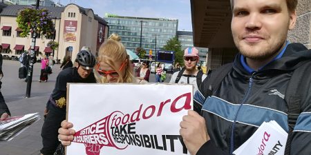 Foodora lähettipalvelu mielenosoitus palkat Heikki Ekman