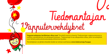 Tiedonantajan vapputervehdys 2019