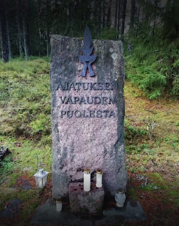 Vapaa-ajattelijoiden hautausmaa Kotkassa.