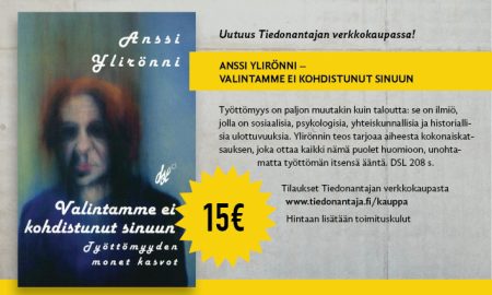 Anssi Ylirönni Valintamme ei kohdistunut sinuun -kirjan mainos verkkokauppaan