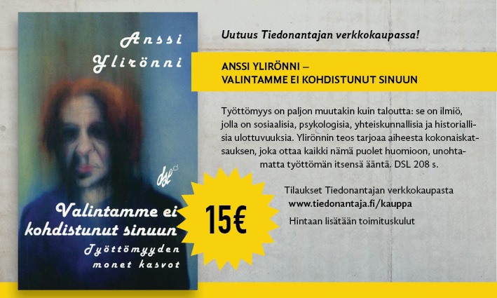 Anssi Ylirönni Valintamme ei kohdistunut sinuun -kirjan mainos verkkokauppaan