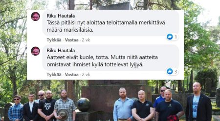 Suomen Sisu Riku Hautalan kannanotto marxilaisia vastaan 06 2020 kuvakaappaus