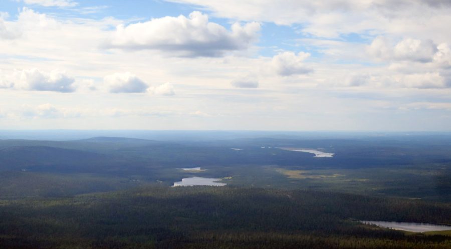 Maisema Ylläksen laelta ennen suunniteltua Hannukaisen avolouhosta.