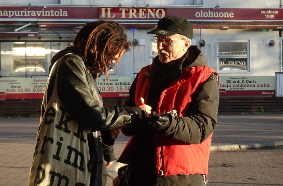SKP kannattajakorttikeräys Mellunmäki