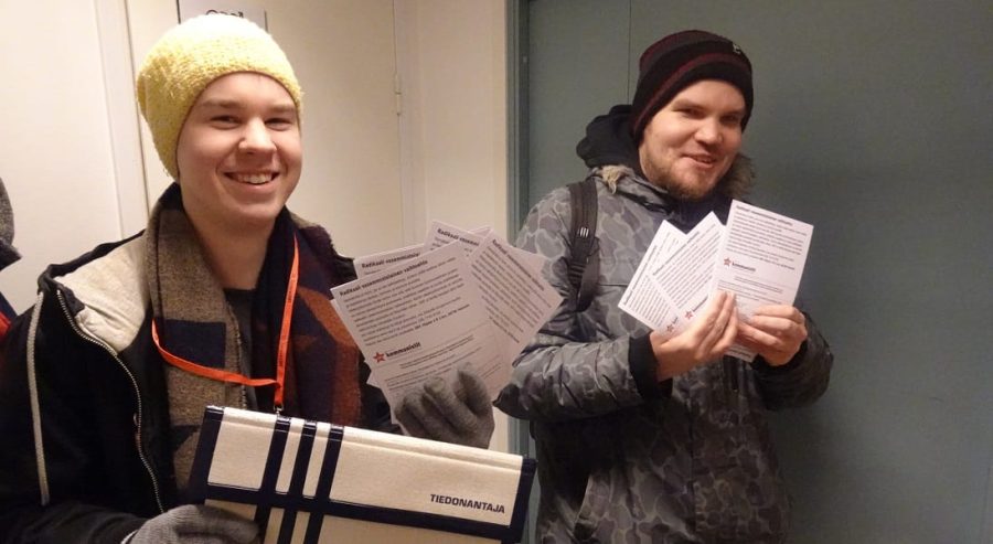 Kommunistinuoret Mäntysalo ja Ekman joulukuu 2020