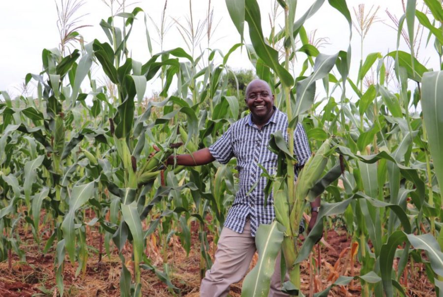 Justus Kimeu tilallaan