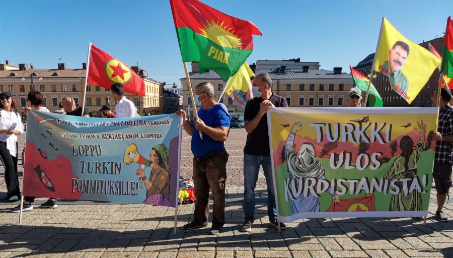 Turkki ulos Kurdistanista mielenosoitus Helsinki 3.7.2021 kuva 1 Jiri Mäntysalo