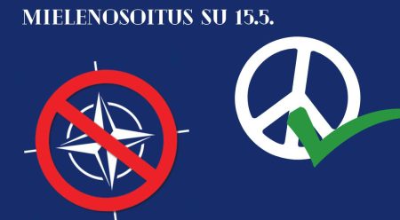 Ei Natolle kyllä rauhalle mielenosoitus 15.5.2022