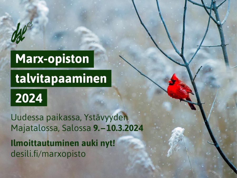 Marx-opiston seuraava talvitapaaminen järjestetään uudessa paikassa