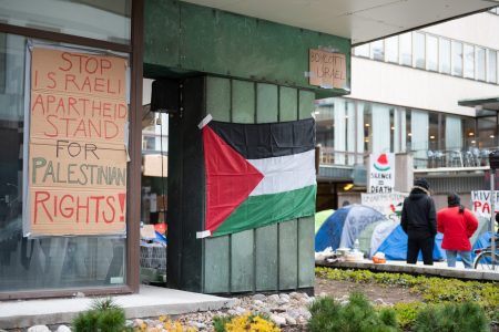 Palestiina tukileiri HKI Porthania yliopisto 10.5.2024 kuva Emma Grönqvist