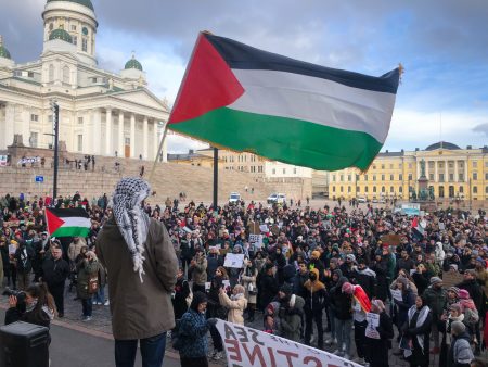 Palestiina tukimielenosoitus Helsinki 20.10.2023 Kuva Emma Grönqvist