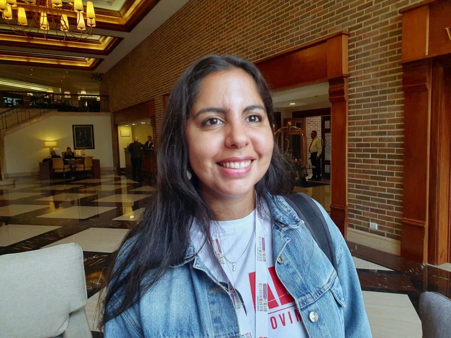 Florencia Abregún ”Alba  liikkeet korostavat kansojen välistä solidaarisuutta, sosiaalista oikeudenmukaisuutta ja omaehtoista viestintää.” Kuva JP (Juha Pekka) Väisänen