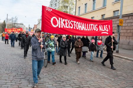 SKP n ay ryhmässä on mukana sekä puolueen jäseniä että ay toimijoita eri taustoista. Kuva Emma Grönqvist