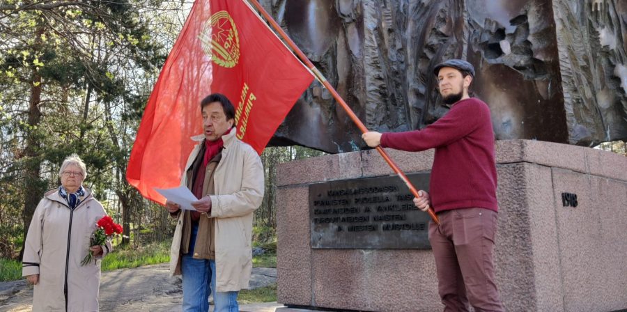 Crescendo muistomerkki kunnioittaa punaisten puolella taistelleiden kaatuneiden sekä vankileireillä menehtyneiden muistoa. KuvaToivo Koivisto