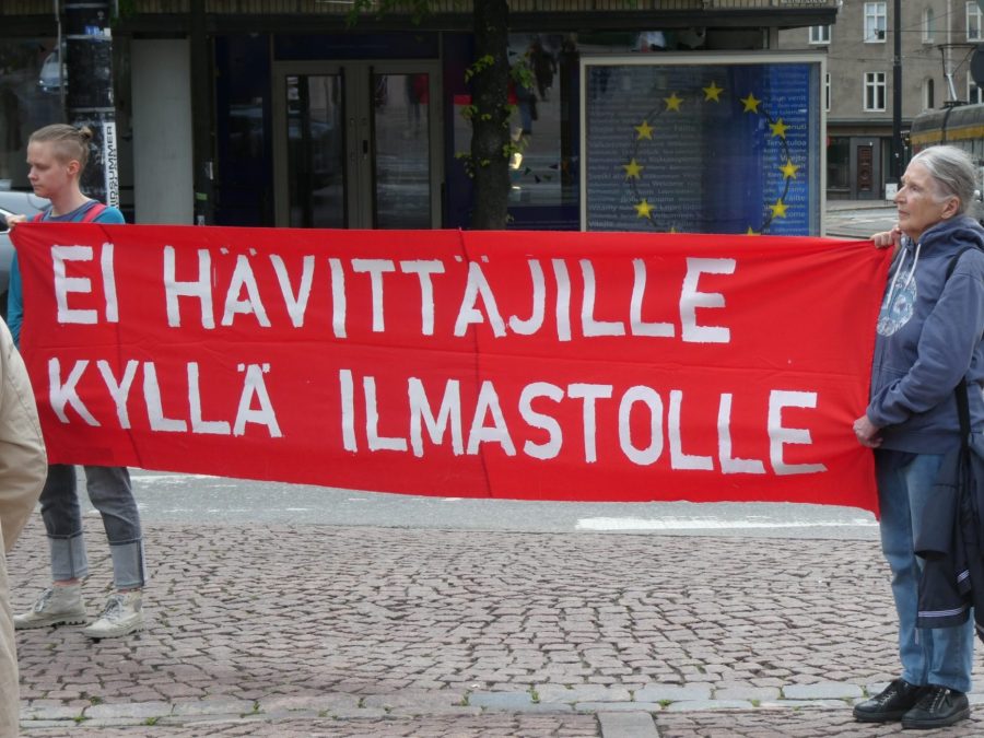 ei hävittäjille kyllä ilmastolle banderolli kuva toivo koivisto