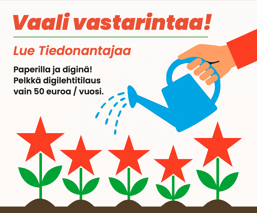 Vaali vastarintaa Tiedonantaja mainos 2026