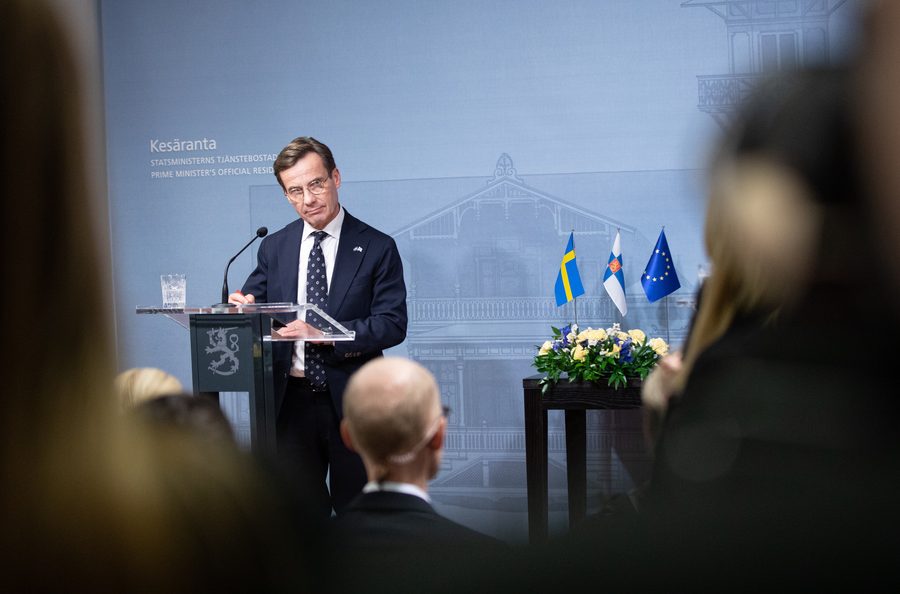 Prime Sanna Marin and Prime Minister of Sweden Ulf Kristersson met in Helsinki 28.10.2022 finnish goverment CC 2.0
